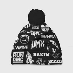 Шапка c помпоном RAP & HIP HOP LOGOS