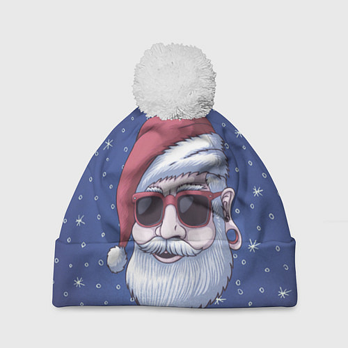 Шапка c помпоном САНТА ХИПСТЕР SANTA HIPSTER / 3D-Белый – фото 1