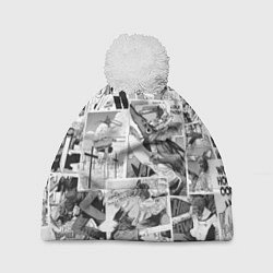 Шапка с помпоном Chainsaw Man Человек-бензопила манга, цвет: 3D-белый