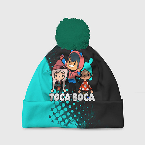 Шапка c помпоном Toca Boca Рита и Леон / 3D-Зеленый – фото 1
