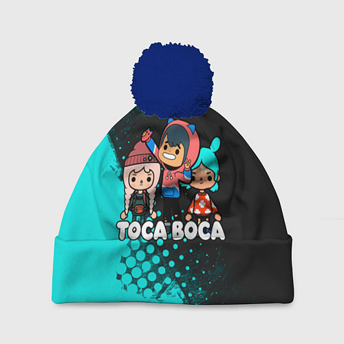 Шапка c помпоном Toca Boca Рита и Леон / 3D-Тёмно-синий – фото 1