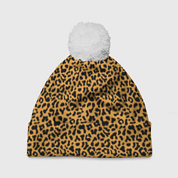 Шапка с помпоном Леопард Leopard, цвет: 3D-белый