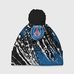 Шапка c помпоном PSG футбольный клуб