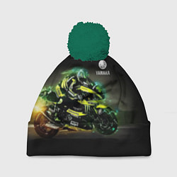 Шапка c помпоном YAMAHA - famous racing team!