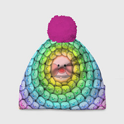 Шапка с помпоном Psychedelic Lalafanfan, цвет: 3D-малиновый