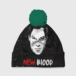 Шапка с помпоном Декстер Новая Кровь Dexter New Blood, цвет: 3D-зеленый