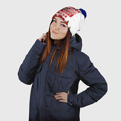 Шапка с помпоном Так Выглядит Самая Лучшая ЖЕНА, цвет: 3D-тёмно-синий — фото 2