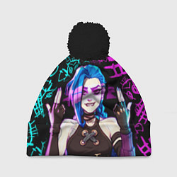 Шапка c помпоном JINX ДЖИНКС NEON PATTERN