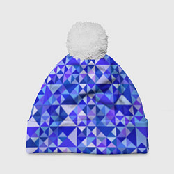 Шапка c помпоном Камуфляж спортивный Призма - Лагуна