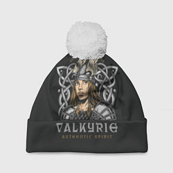 Шапка с помпоном Валькирия - VALKYRIE, цвет: 3D-белый