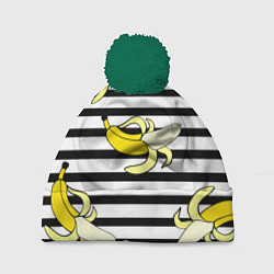 Шапка с помпоном Banana pattern Summer, цвет: 3D-зеленый