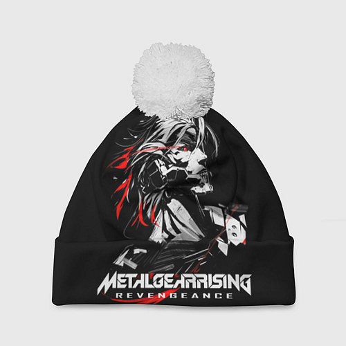 Шапка c помпоном Metal Gear Rising - game hero / 3D-Белый – фото 1