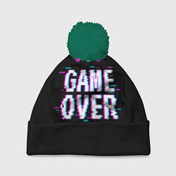 Шапка c помпоном Game Over Pixels