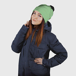 Шапка с помпоном Ути ути-пути Голубой, цвет: 3D-черный — фото 2