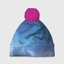 Шапка с помпоном Холодное космическое молчание, цвет: 3D-малиновый