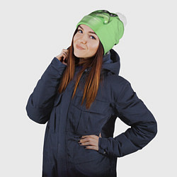 Шапка с помпоном Plants vs Zombies Кабачок, цвет: 3D-белый — фото 2