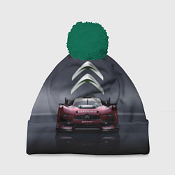 Шапка с помпоном Citroen - Racing team - Motorsport, цвет: 3D-зеленый