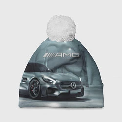 Шапка с помпоном Mercedes AMG - Motorsport, цвет: 3D-белый