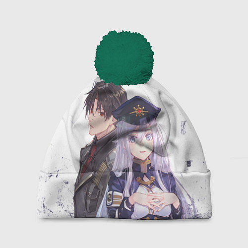 Шапка c помпоном Синъэй и Владилена - 86 / 3D-Зеленый – фото 1