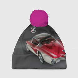 Шапка с помпоном Buick Centurion - USA - Retro, цвет: 3D-малиновый