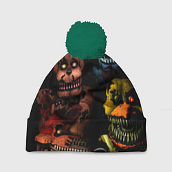Шапка с помпоном Five Nights at Freddys, цвет: 3D-зеленый