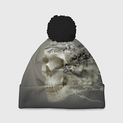 Шапка с помпоном Vanguard skull - destroyed, цвет: 3D-черный