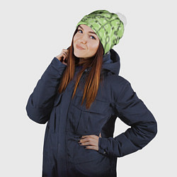 Шапка с помпоном Химия в хаосе, цвет: 3D-белый — фото 2