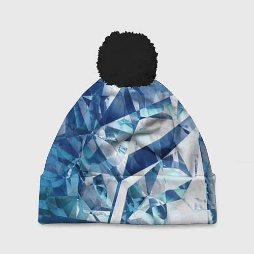 Шапка c помпоном Рассеивающие кристаллы / 3D-Черный – фото 1