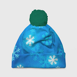 Шапка с помпоном Зима 2023, цвет: 3D-зеленый