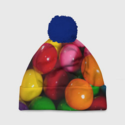 Шапка c помпоном Конфеты ассорти