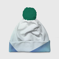 Шапка с помпоном Пастель из трёх цветов, цвет: 3D-зеленый