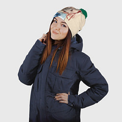 Шапка с помпоном Chisato Nishikigi - Lycoris Recoil, цвет: 3D-зеленый — фото 2