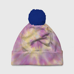 Шапка c помпоном Tie-Dye дизайн