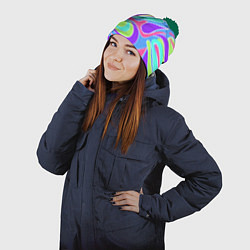 Шапка с помпоном Костюм Barbie Totally Ultra Hair brunette, цвет: 3D-зеленый — фото 2