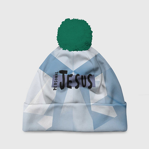 Шапка c помпоном Personal Jesus by Depeche Mode / 3D-Зеленый – фото 1