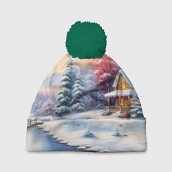 Шапка c помпоном Сказочная метель подарков