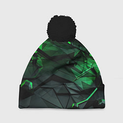 Шапка c помпоном Мир абстрактной зелени