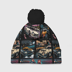 Шапка c помпоном Japanese jdm art