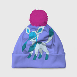 Шапка с помпоном Glaceon Pokemon, цвет: 3D-малиновый