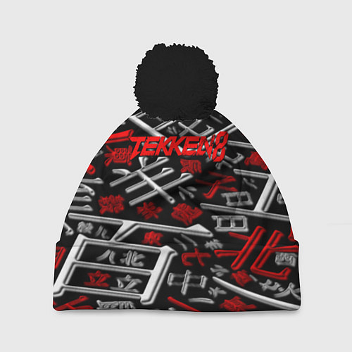 Шапка c помпоном Tekken steel japan / 3D-Черный – фото 1