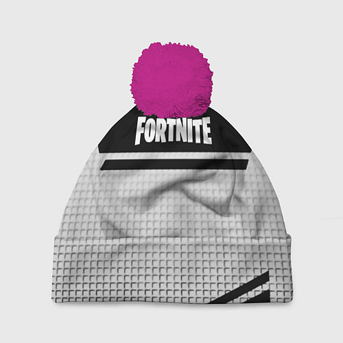 Шапка c помпоном Fortnite geometry sport / 3D-Малиновый – фото 1