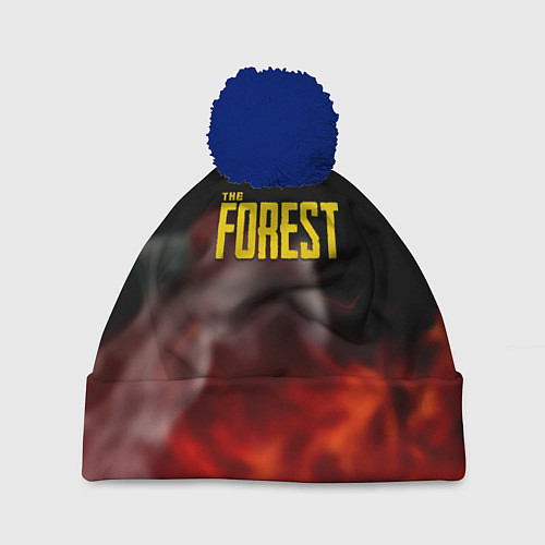 Шапка c помпоном Forest fire game / 3D-Тёмно-синий – фото 1