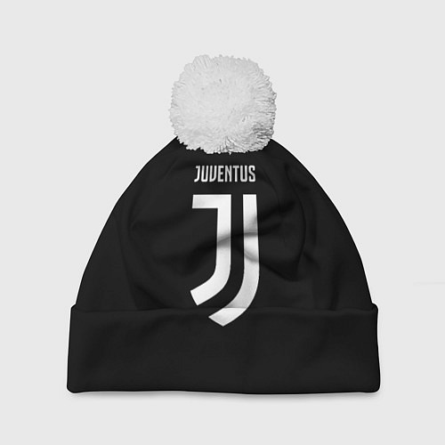 Шапка c помпоном Juventus sport fc белое лого / 3D-Белый – фото 1