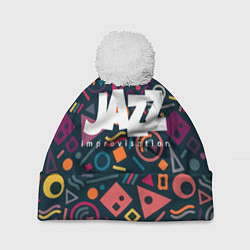 Шапка с помпоном Jazz improvisation, цвет: 3D-белый