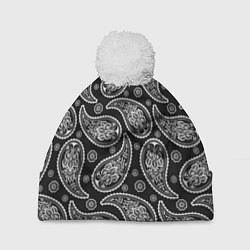 Шапка c помпоном Паттерн огурцы