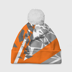 Шапка с помпоном Racing texture, цвет: 3D-белый