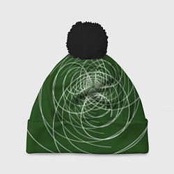 Шапка c помпоном Контурные вихри