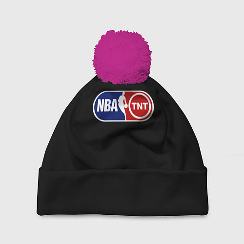 Шапка c помпоном NBA logo tnt / 3D-Малиновый – фото 1