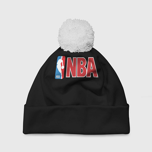 Шапка c помпоном NBA logo / 3D-Белый – фото 1