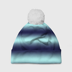 Шапка c помпоном Полосы градиент